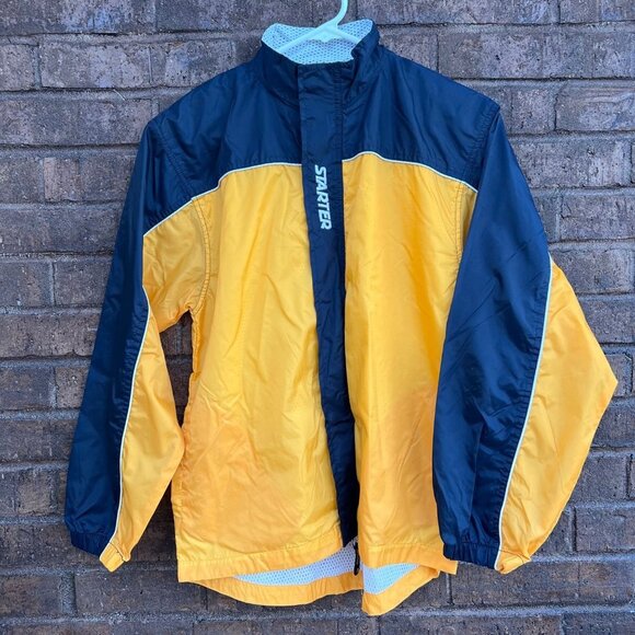 STARTER Other - Vintage Starter Jacket Yellow & Navy Sz Youth Large 14/16